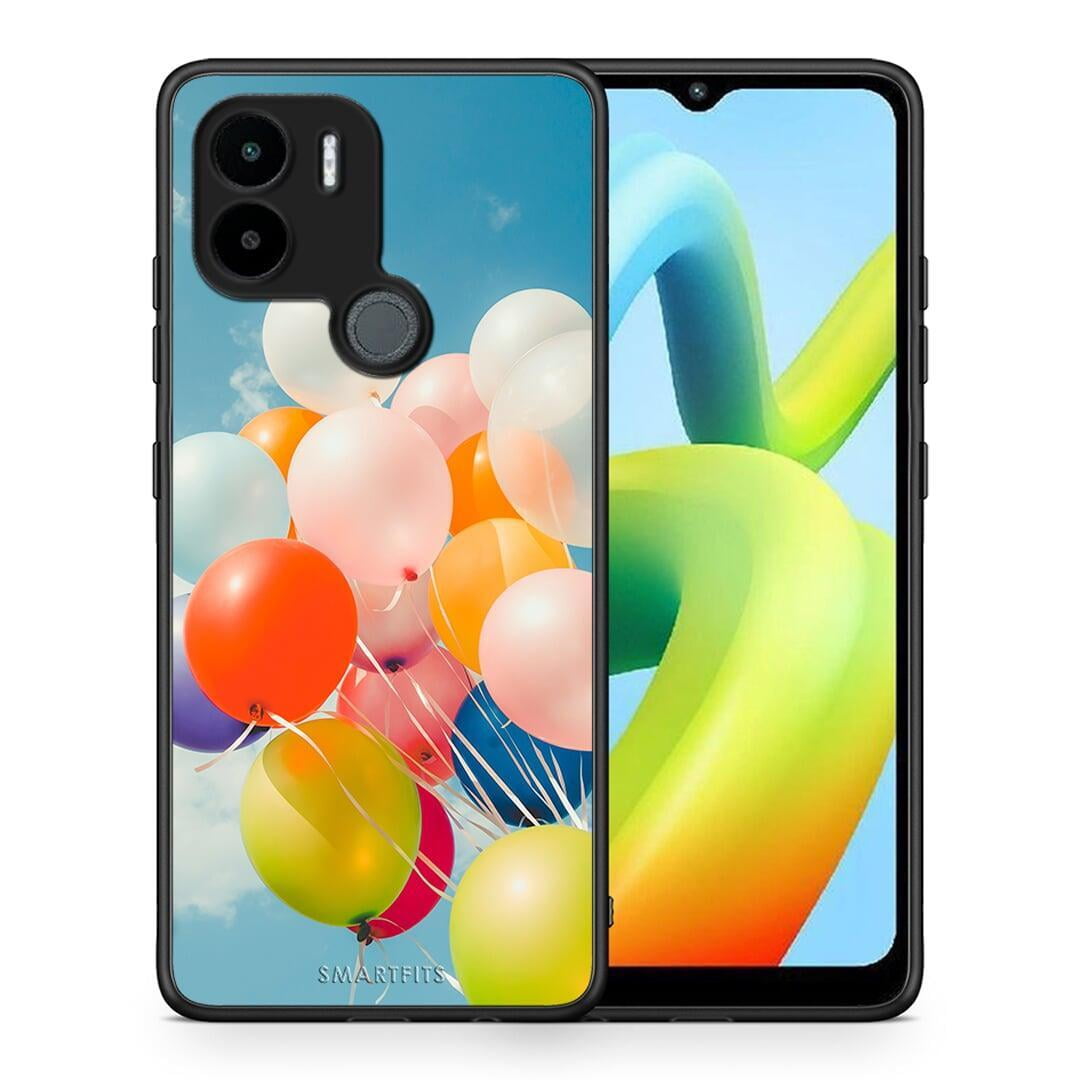 Θήκη Xiaomi Redmi A1+ / A2+ Colorful Balloons από τη Smartfits με σχέδιο στο πίσω μέρος και μαύρο περίβλημα | Xiaomi Redmi A1+ / A2+ Colorful Balloons Case with Colorful Back and Black Bezels
