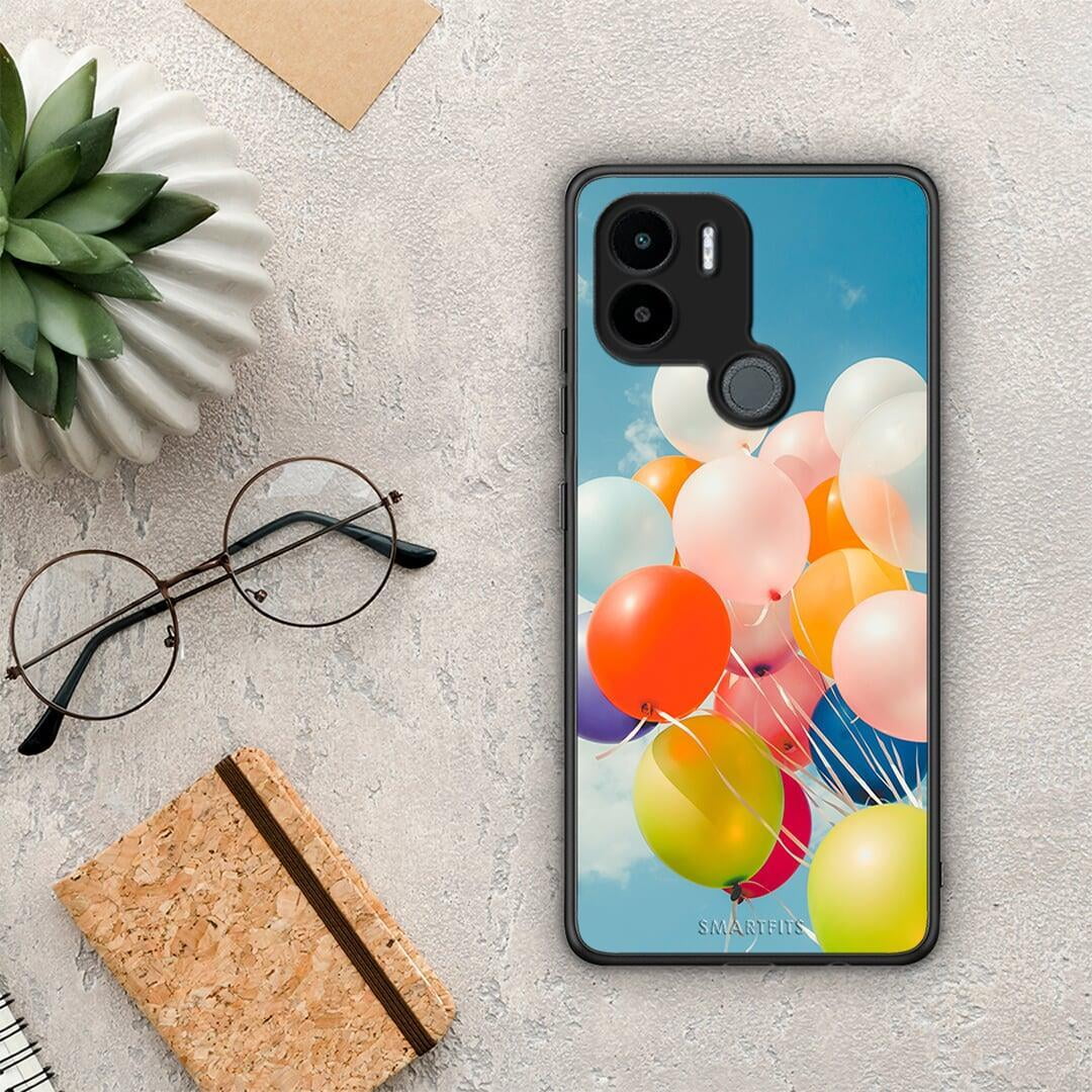 Θήκη Xiaomi Redmi A1+ / A2+ Colorful Balloons από τη Smartfits με σχέδιο στο πίσω μέρος και μαύρο περίβλημα | Xiaomi Redmi A1+ / A2+ Colorful Balloons Case with Colorful Back and Black Bezels
