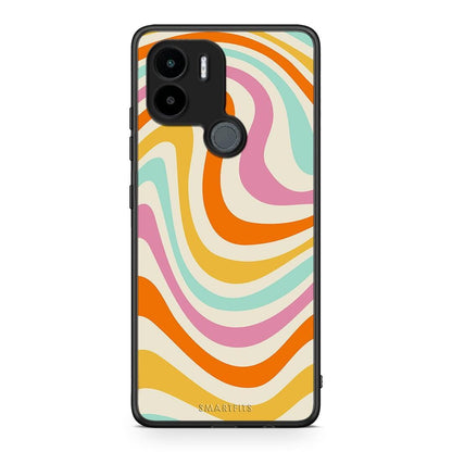 Θήκη Xiaomi Redmi A1+ / A2+ Colourful Waves από τη Smartfits με σχέδιο στο πίσω μέρος και μαύρο περίβλημα | Xiaomi Redmi A1+ / A2+ Colourful Waves Case with Colorful Back and Black Bezels