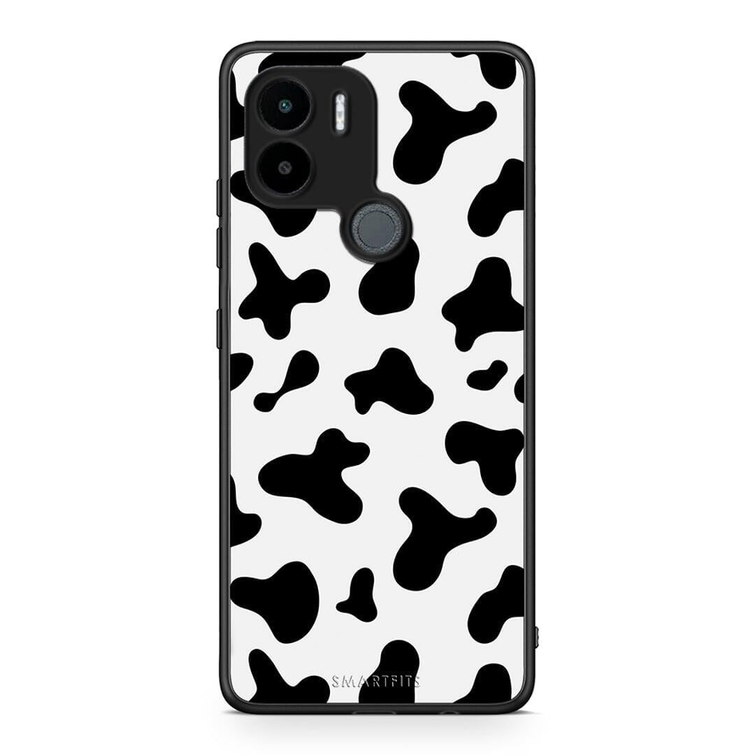 Θήκη Xiaomi Redmi A1+ / A2+ Cow Print από τη Smartfits με σχέδιο στο πίσω μέρος και μαύρο περίβλημα | Xiaomi Redmi A1+ / A2+ Cow Print Case with Colorful Back and Black Bezels