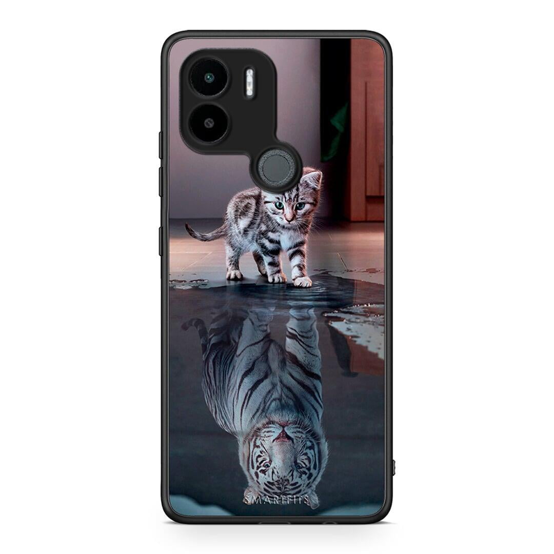 Θήκη Xiaomi Redmi A1+ / A2+ Cute Tiger από τη Smartfits με σχέδιο στο πίσω μέρος και μαύρο περίβλημα | Xiaomi Redmi A1+ / A2+ Cute Tiger Case with Colorful Back and Black Bezels