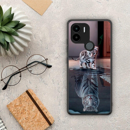 Θήκη Xiaomi Redmi A1+ / A2+ Cute Tiger από τη Smartfits με σχέδιο στο πίσω μέρος και μαύρο περίβλημα | Xiaomi Redmi A1+ / A2+ Cute Tiger Case with Colorful Back and Black Bezels