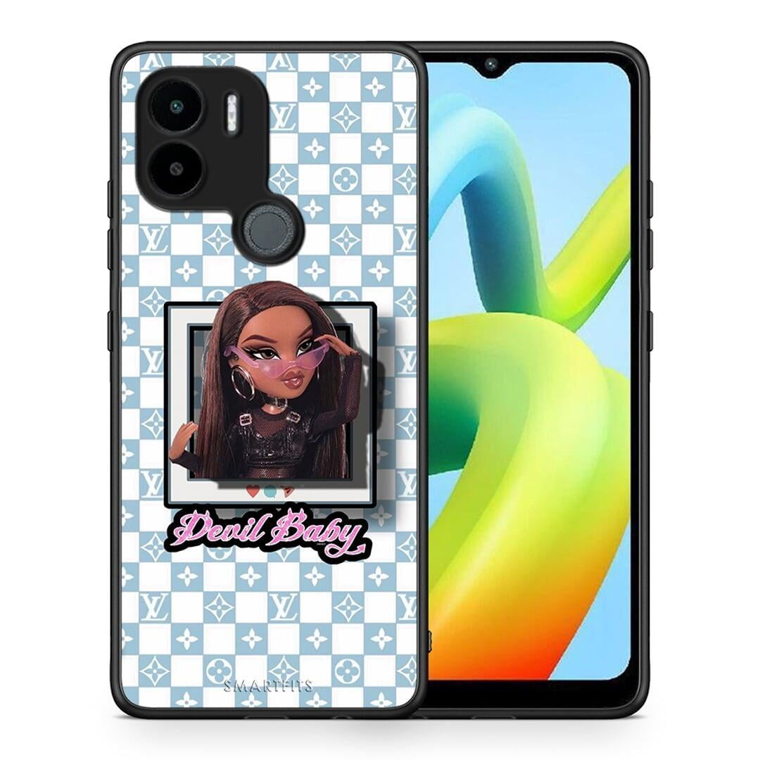 Θήκη Xiaomi Redmi A1+ / A2+ Devil Baby από τη Smartfits με σχέδιο στο πίσω μέρος και μαύρο περίβλημα | Xiaomi Redmi A1+ / A2+ Devil Baby Case with Colorful Back and Black Bezels