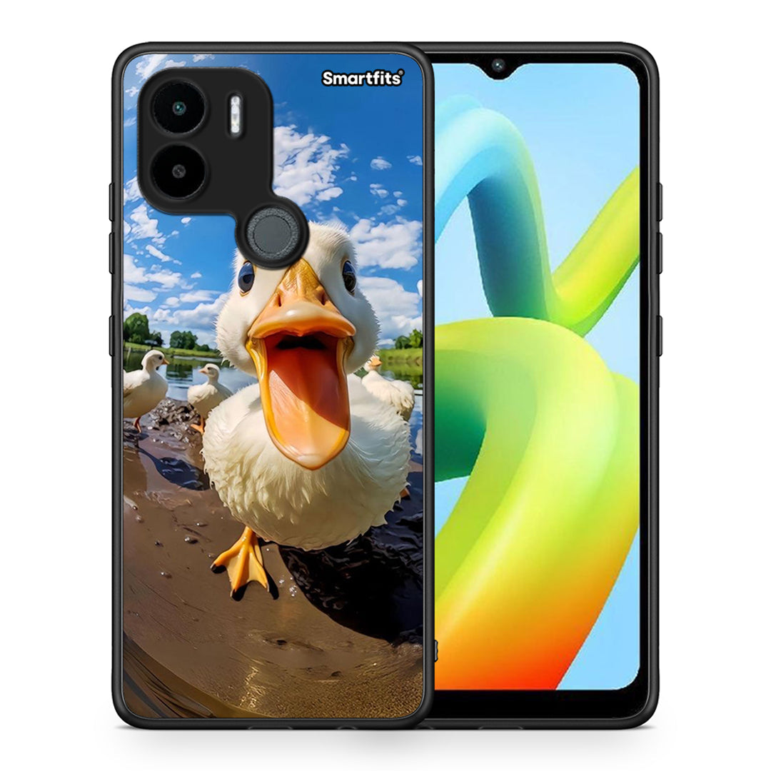 Θήκη Xiaomi Redmi A1+ / A2+ Duck Face από τη Smartfits με σχέδιο στο πίσω μέρος και μαύρο περίβλημα | Xiaomi Redmi A1+ / A2+ Duck Face Case with Colorful Back and Black Bezels