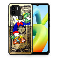 Thumbnail for Θήκη Xiaomi Redmi A1+ / A2+ Duck Money από τη Smartfits με σχέδιο στο πίσω μέρος και μαύρο περίβλημα | Xiaomi Redmi A1+ / A2+ Duck Money Case with Colorful Back and Black Bezels