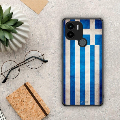 Θήκη Xiaomi Redmi A1+ / A2+ Flag Greek από τη Smartfits με σχέδιο στο πίσω μέρος και μαύρο περίβλημα | Xiaomi Redmi A1+ / A2+ Flag Greek Case with Colorful Back and Black Bezels