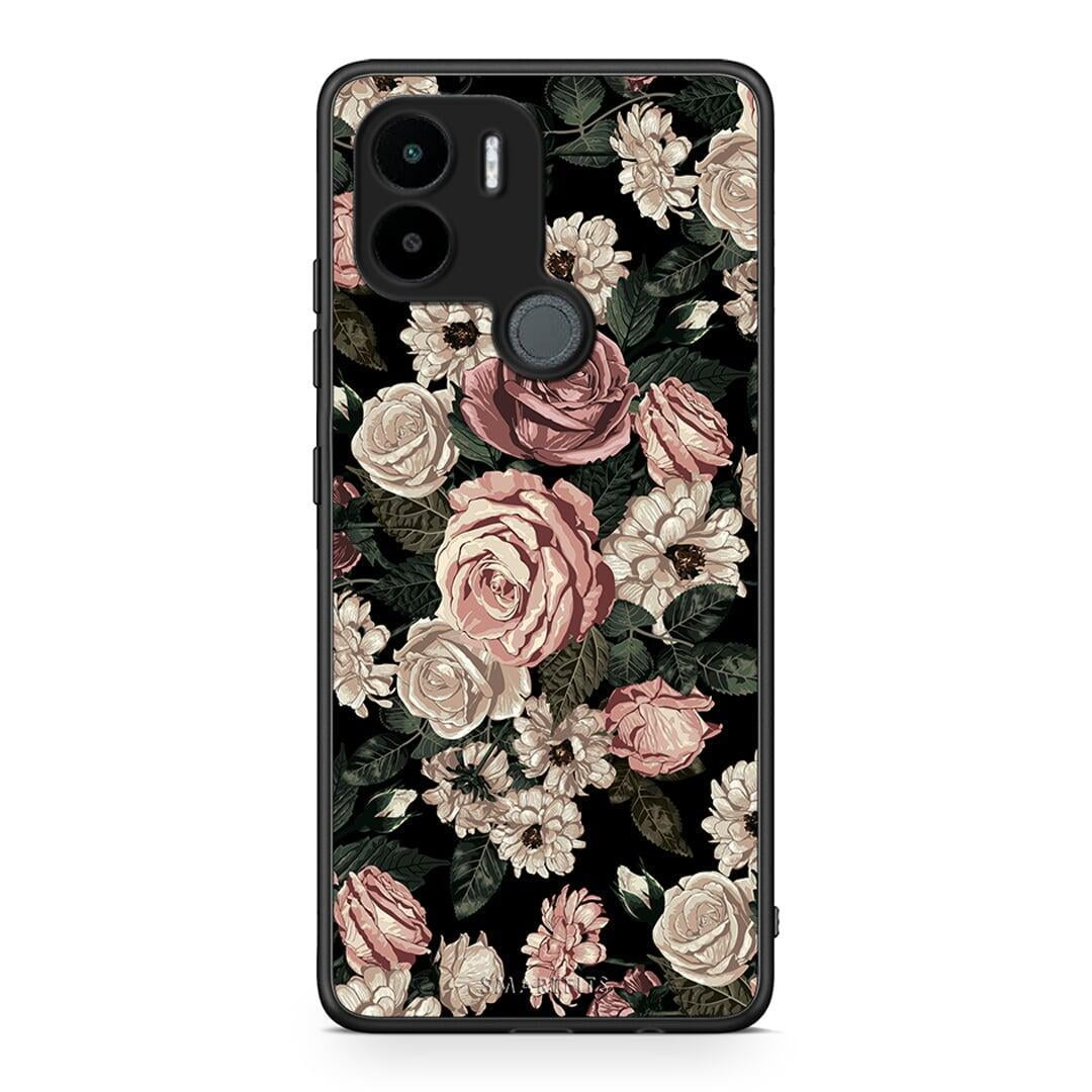 Θήκη Xiaomi Redmi A1+ / A2+ Flower Wild Roses από τη Smartfits με σχέδιο στο πίσω μέρος και μαύρο περίβλημα | Xiaomi Redmi A1+ / A2+ Flower Wild Roses Case with Colorful Back and Black Bezels