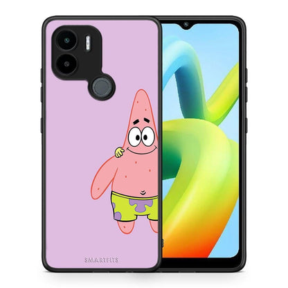 Θήκη Xiaomi Redmi A1+ / A2+ Friends Patrick από τη Smartfits με σχέδιο στο πίσω μέρος και μαύρο περίβλημα | Xiaomi Redmi A1+ / A2+ Friends Patrick Case with Colorful Back and Black Bezels