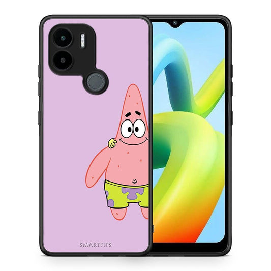 Θήκη Xiaomi Redmi A1+ / A2+ Friends Patrick από τη Smartfits με σχέδιο στο πίσω μέρος και μαύρο περίβλημα | Xiaomi Redmi A1+ / A2+ Friends Patrick Case with Colorful Back and Black Bezels