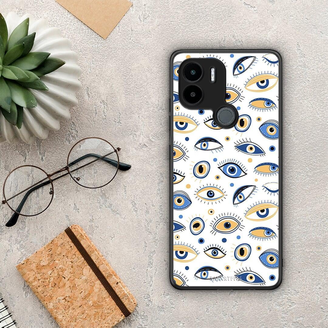 Θήκη Xiaomi Redmi A1+ / A2+ Ftou Ftou από τη Smartfits με σχέδιο στο πίσω μέρος και μαύρο περίβλημα | Xiaomi Redmi A1+ / A2+ Ftou Ftou Case with Colorful Back and Black Bezels