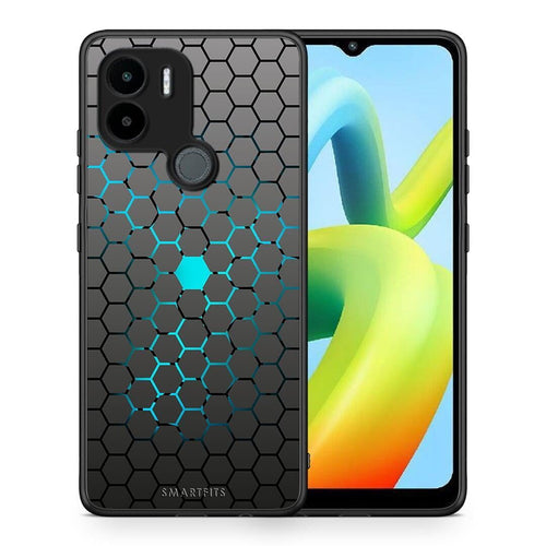 Θήκη Xiaomi Redmi A1+ / A2+ Geometric Hexagonal από τη Smartfits με σχέδιο στο πίσω μέρος και μαύρο περίβλημα | Xiaomi Redmi A1+ / A2+ Geometric Hexagonal Case with Colorful Back and Black Bezels