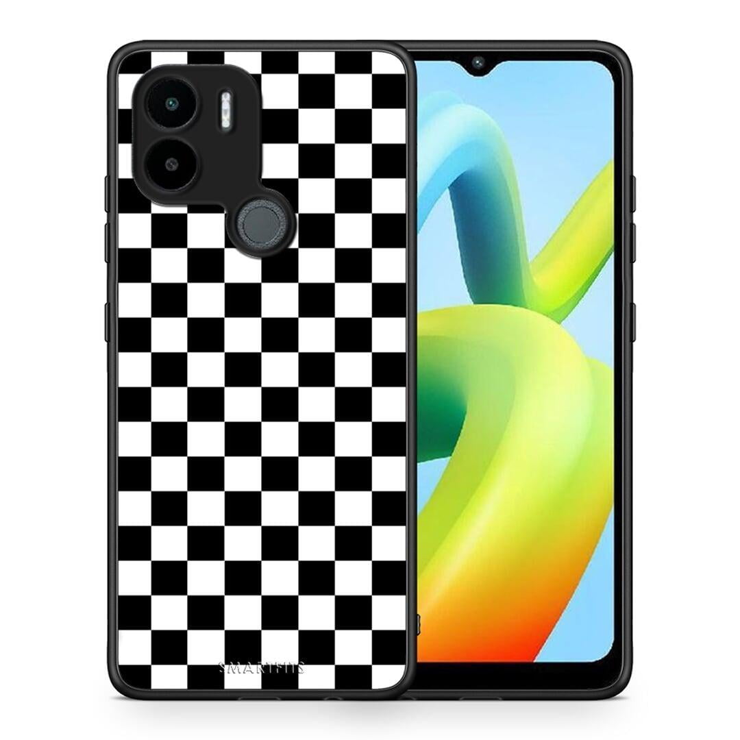 Θήκη Xiaomi Redmi A1+ / A2+ Geometric Squares από τη Smartfits με σχέδιο στο πίσω μέρος και μαύρο περίβλημα | Xiaomi Redmi A1+ / A2+ Geometric Squares Case with Colorful Back and Black Bezels