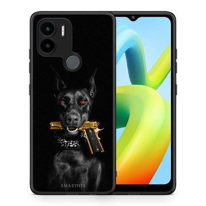 Θήκη Xiaomi Redmi A1+ / A2+ Golden Gun από τη Smartfits με σχέδιο στο πίσω μέρος και μαύρο περίβλημα | Xiaomi Redmi A1+ / A2+ Golden Gun Case with Colorful Back and Black Bezels