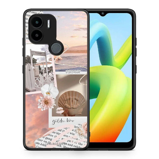 Θήκη Xiaomi Redmi A1+ / A2+ Golden Hour από τη Smartfits με σχέδιο στο πίσω μέρος και μαύρο περίβλημα | Xiaomi Redmi A1+ / A2+ Golden Hour Case with Colorful Back and Black Bezels