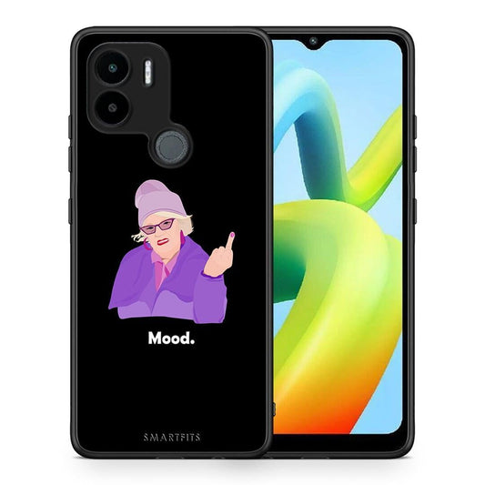 Θήκη Xiaomi Redmi A1+ / A2+ Grandma Mood Black από τη Smartfits με σχέδιο στο πίσω μέρος και μαύρο περίβλημα | Xiaomi Redmi A1+ / A2+ Grandma Mood Black Case with Colorful Back and Black Bezels
