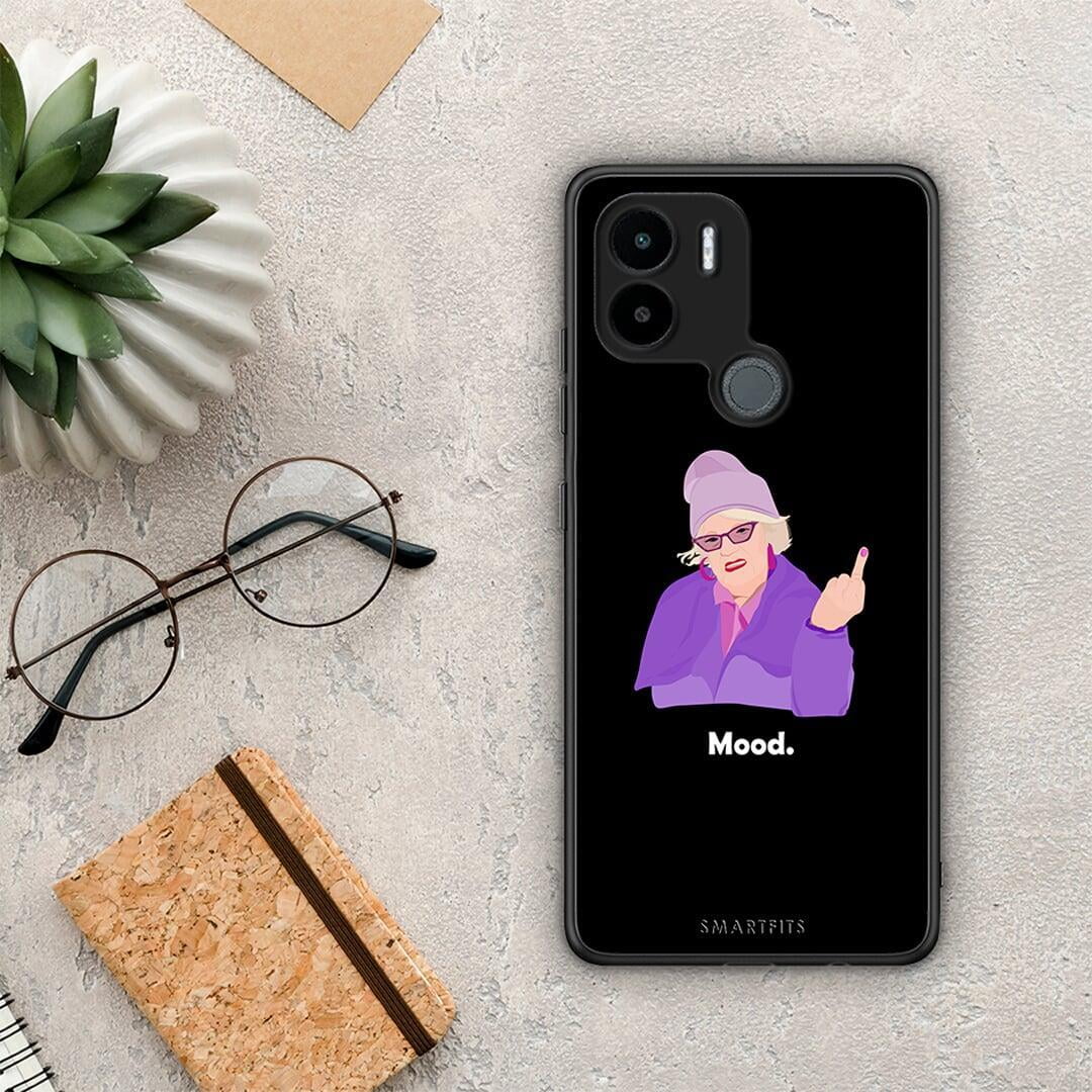 Θήκη Xiaomi Redmi A1+ / A2+ Grandma Mood Black από τη Smartfits με σχέδιο στο πίσω μέρος και μαύρο περίβλημα | Xiaomi Redmi A1+ / A2+ Grandma Mood Black Case with Colorful Back and Black Bezels