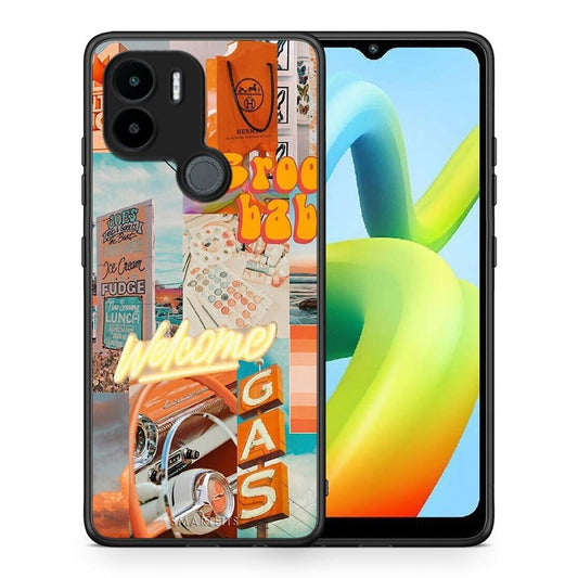 Θήκη Xiaomi Redmi A1+ / A2+ Groovy Babe από τη Smartfits με σχέδιο στο πίσω μέρος και μαύρο περίβλημα | Xiaomi Redmi A1+ / A2+ Groovy Babe Case with Colorful Back and Black Bezels