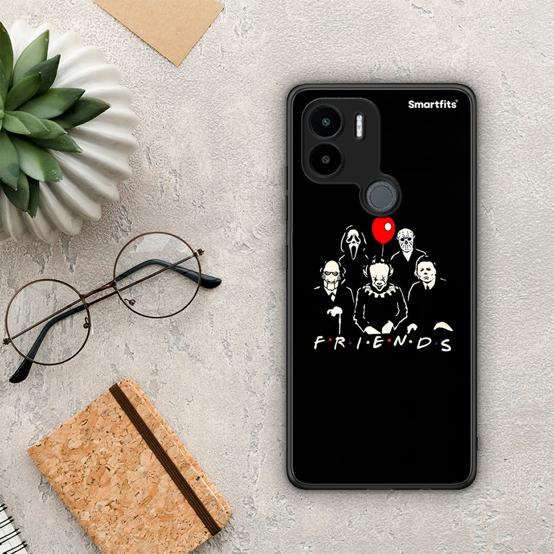 Θήκη Xiaomi Redmi A1+ / A2+ Halloween Friends από τη Smartfits με σχέδιο στο πίσω μέρος και μαύρο περίβλημα | Xiaomi Redmi A1+ / A2+ Halloween Friends Case with Colorful Back and Black Bezels