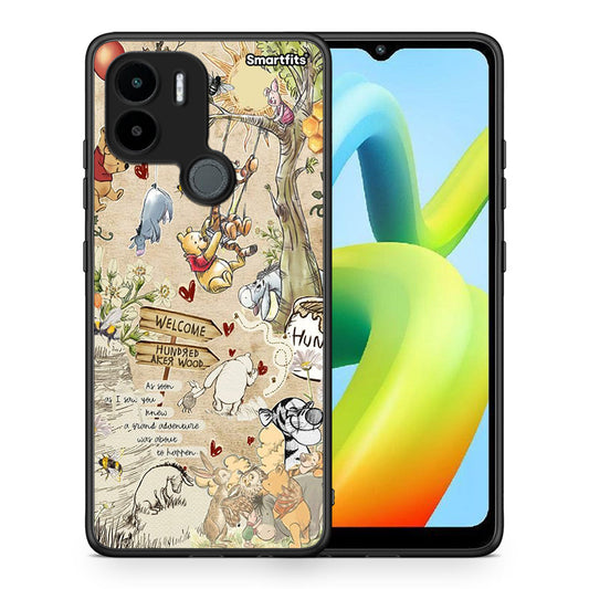 Θήκη Xiaomi Redmi A1+ / A2+ Happy Friends από τη Smartfits με σχέδιο στο πίσω μέρος και μαύρο περίβλημα | Xiaomi Redmi A1+ / A2+ Happy Friends Case with Colorful Back and Black Bezels