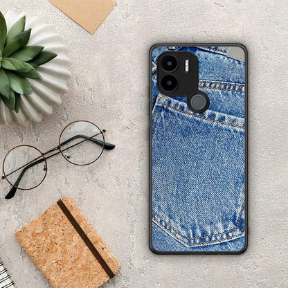 Θήκη Xiaomi Redmi A1+ / A2+ Jeans Pocket από τη Smartfits με σχέδιο στο πίσω μέρος και μαύρο περίβλημα | Xiaomi Redmi A1+ / A2+ Jeans Pocket Case with Colorful Back and Black Bezels