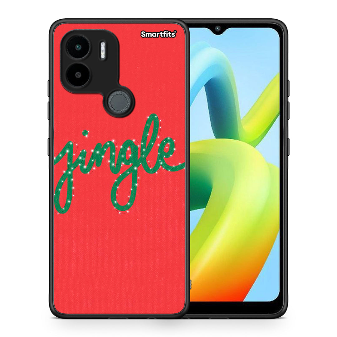 Θήκη Xiaomi Redmi A1+ / A2+ Jingle Xmas από τη Smartfits με σχέδιο στο πίσω μέρος και μαύρο περίβλημα | Xiaomi Redmi A1+ / A2+ Jingle Xmas Case with Colorful Back and Black Bezels
