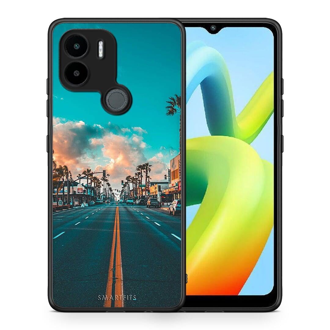 Θήκη Xiaomi Redmi A1+ / A2+ Landscape City από τη Smartfits με σχέδιο στο πίσω μέρος και μαύρο περίβλημα | Xiaomi Redmi A1+ / A2+ Landscape City Case with Colorful Back and Black Bezels