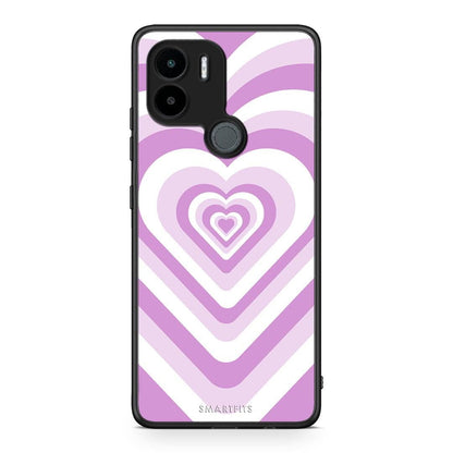 Θήκη Xiaomi Redmi A1+ / A2+ Lilac Hearts από τη Smartfits με σχέδιο στο πίσω μέρος και μαύρο περίβλημα | Xiaomi Redmi A1+ / A2+ Lilac Hearts Case with Colorful Back and Black Bezels