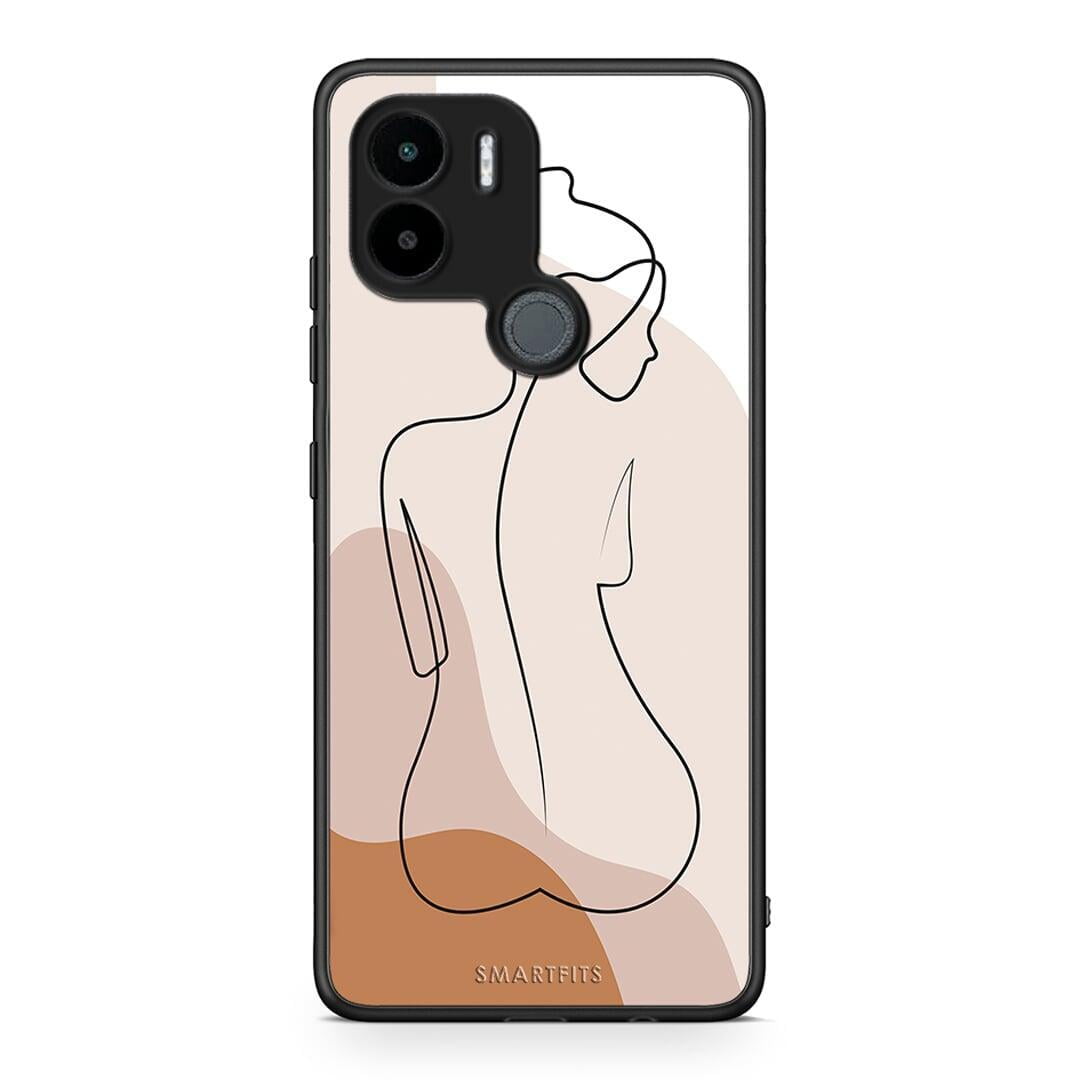Θήκη Xiaomi Redmi A1+ / A2+ LineArt Woman από τη Smartfits με σχέδιο στο πίσω μέρος και μαύρο περίβλημα | Xiaomi Redmi A1+ / A2+ LineArt Woman Case with Colorful Back and Black Bezels