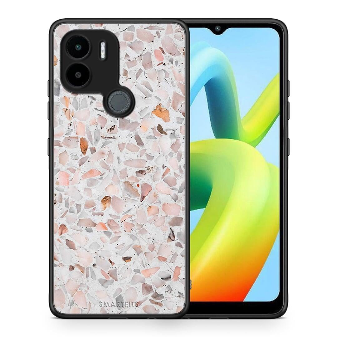 Θήκη Xiaomi Redmi A1+ / A2+ Marble Terrazzo από τη Smartfits με σχέδιο στο πίσω μέρος και μαύρο περίβλημα | Xiaomi Redmi A1+ / A2+ Marble Terrazzo Case with Colorful Back and Black Bezels