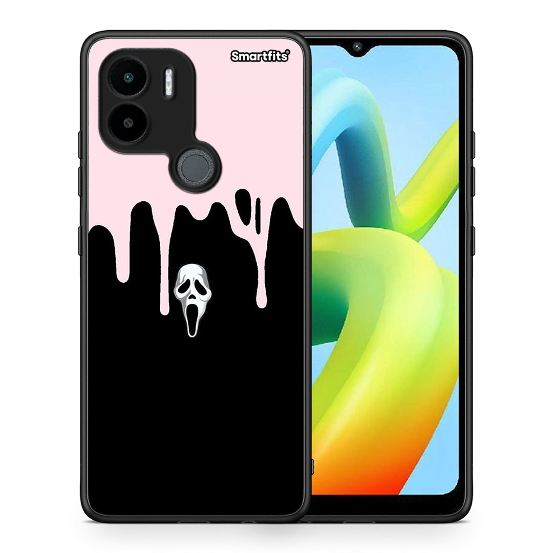 Θήκη Xiaomi Redmi A1+ / A2+ Melting Halloween Mask από τη Smartfits με σχέδιο στο πίσω μέρος και μαύρο περίβλημα | Xiaomi Redmi A1+ / A2+ Melting Halloween Mask Case with Colorful Back and Black Bezels