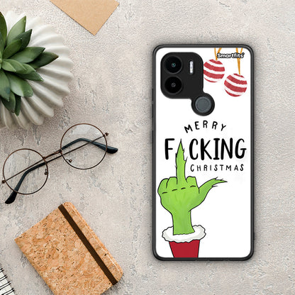 Θήκη Xiaomi Redmi A1+ / A2+ Merry F Xmas από τη Smartfits με σχέδιο στο πίσω μέρος και μαύρο περίβλημα | Xiaomi Redmi A1+ / A2+ Merry F Xmas Case with Colorful Back and Black Bezels