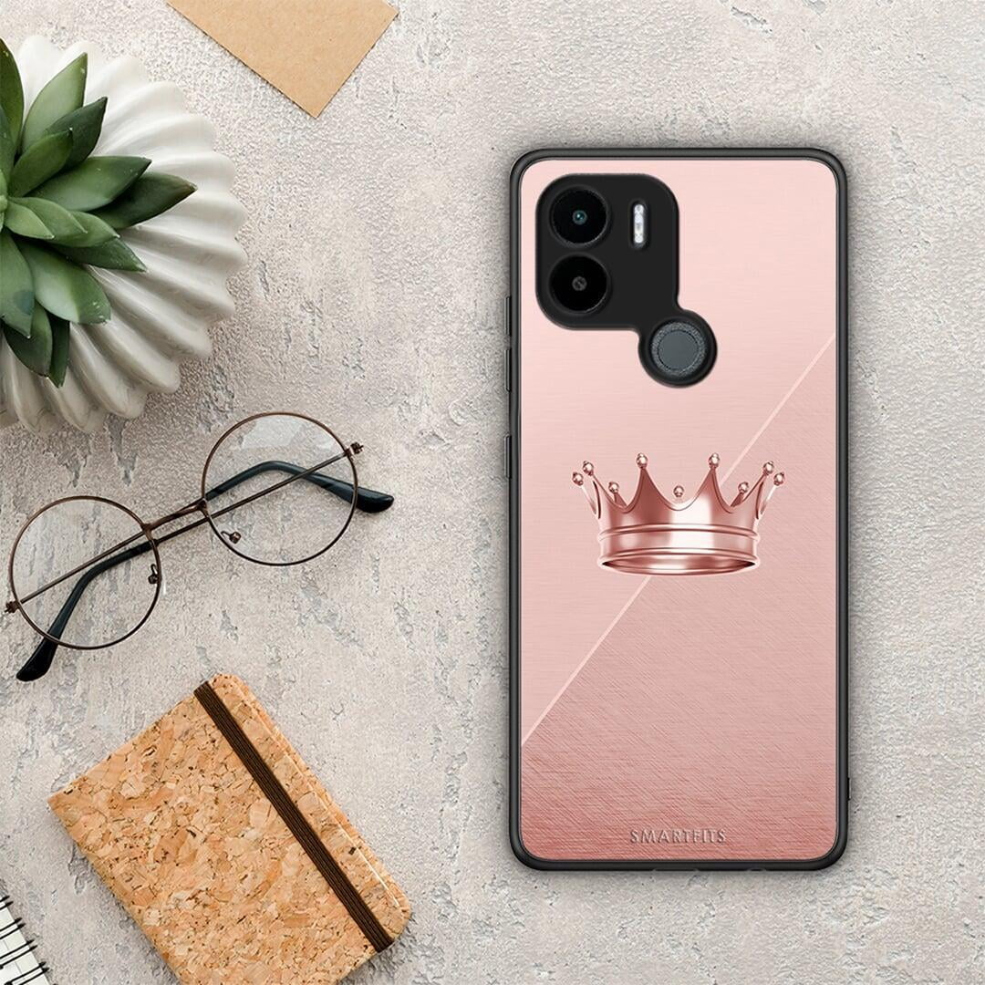 Θήκη Xiaomi Redmi A1+ / A2+ Minimal Crown από τη Smartfits με σχέδιο στο πίσω μέρος και μαύρο περίβλημα | Xiaomi Redmi A1+ / A2+ Minimal Crown Case with Colorful Back and Black Bezels