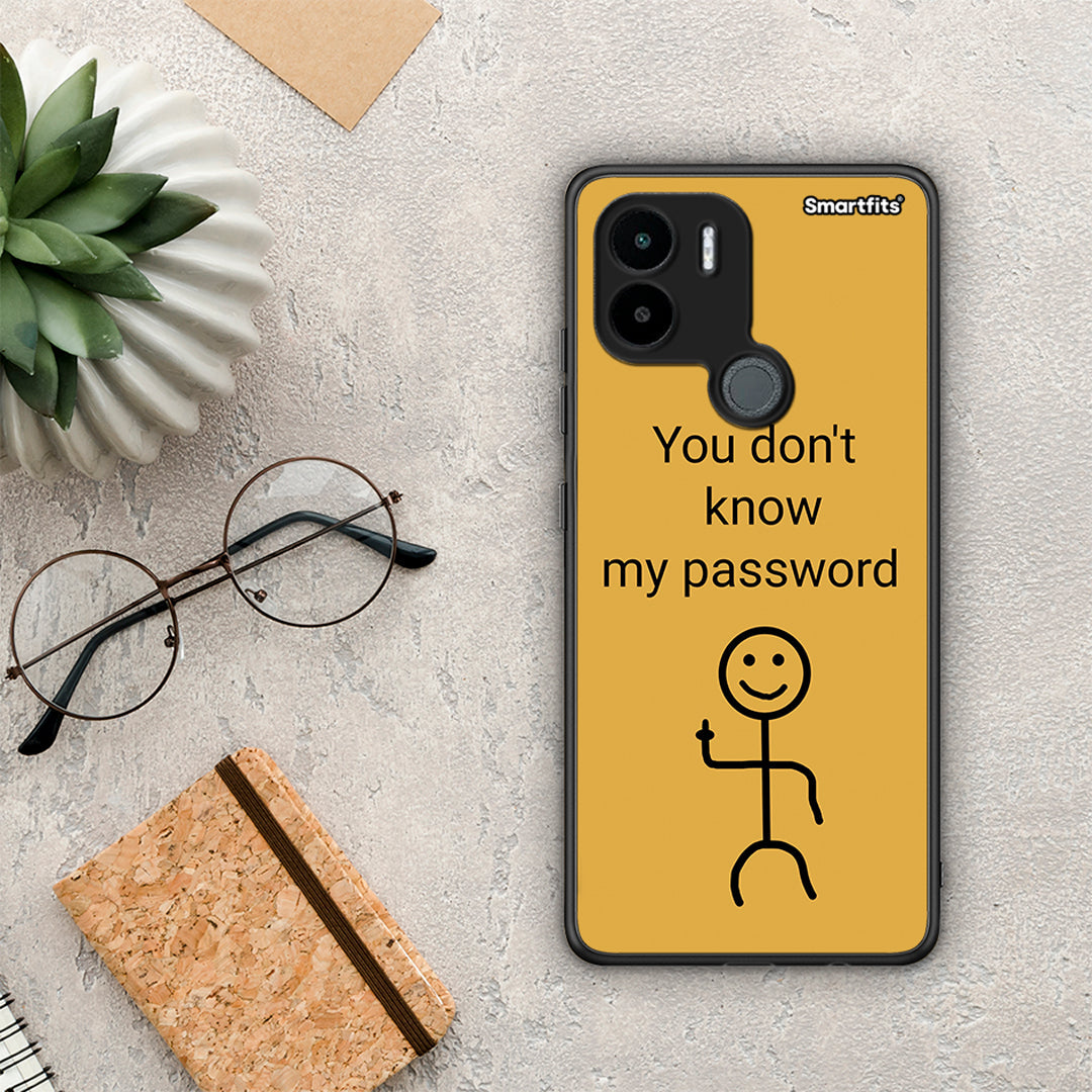 Θήκη Xiaomi Redmi A1+ / A2+ My Password από τη Smartfits με σχέδιο στο πίσω μέρος και μαύρο περίβλημα | Xiaomi Redmi A1+ / A2+ My Password Case with Colorful Back and Black Bezels