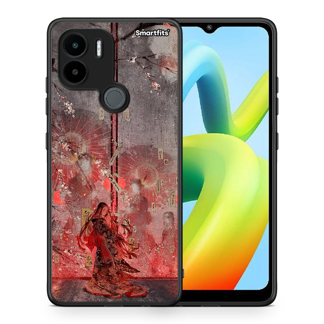Θήκη Xiaomi Redmi A1+ / A2+ Nezuko Kamado από τη Smartfits με σχέδιο στο πίσω μέρος και μαύρο περίβλημα | Xiaomi Redmi A1+ / A2+ Nezuko Kamado Case with Colorful Back and Black Bezels