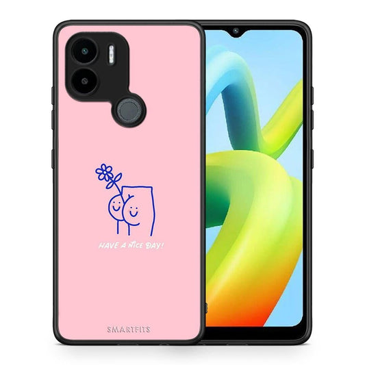Θήκη Xiaomi Redmi A1+ / A2+ Nice Day από τη Smartfits με σχέδιο στο πίσω μέρος και μαύρο περίβλημα | Xiaomi Redmi A1+ / A2+ Nice Day Case with Colorful Back and Black Bezels