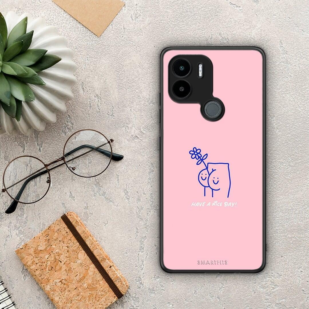Θήκη Xiaomi Redmi A1+ / A2+ Nice Day από τη Smartfits με σχέδιο στο πίσω μέρος και μαύρο περίβλημα | Xiaomi Redmi A1+ / A2+ Nice Day Case with Colorful Back and Black Bezels