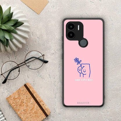 Θήκη Xiaomi Redmi A1+ / A2+ Nice Day από τη Smartfits με σχέδιο στο πίσω μέρος και μαύρο περίβλημα | Xiaomi Redmi A1+ / A2+ Nice Day Case with Colorful Back and Black Bezels