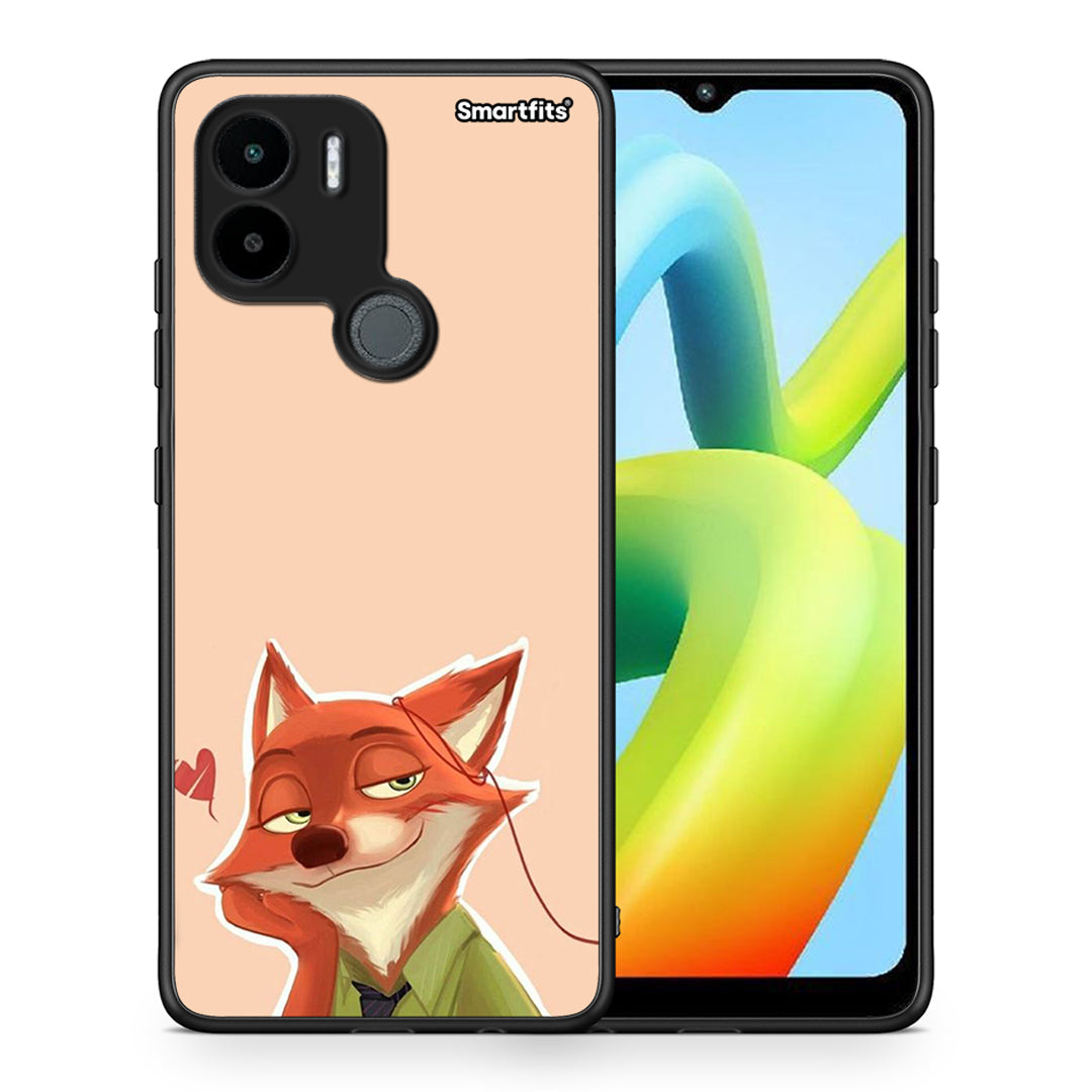 Θήκη Xiaomi Redmi A1+ / A2+ Nick Wilde And Judy Hopps Love 1 από τη Smartfits με σχέδιο στο πίσω μέρος και μαύρο περίβλημα | Xiaomi Redmi A1+ / A2+ Nick Wilde And Judy Hopps Love 1 Case with Colorful Back and Black Bezels