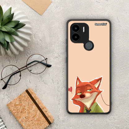 Θήκη Xiaomi Redmi A1+ / A2+ Nick Wilde And Judy Hopps Love 1 από τη Smartfits με σχέδιο στο πίσω μέρος και μαύρο περίβλημα | Xiaomi Redmi A1+ / A2+ Nick Wilde And Judy Hopps Love 1 Case with Colorful Back and Black Bezels