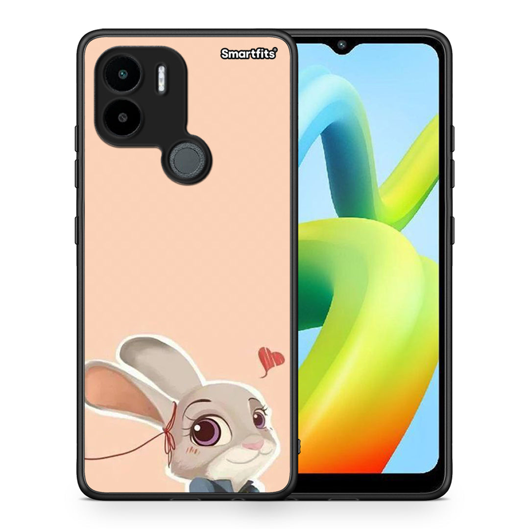 Θήκη Xiaomi Redmi A1+ / A2+ Nick Wilde And Judy Hopps Love 2 από τη Smartfits με σχέδιο στο πίσω μέρος και μαύρο περίβλημα | Xiaomi Redmi A1+ / A2+ Nick Wilde And Judy Hopps Love 2 Case with Colorful Back and Black Bezels