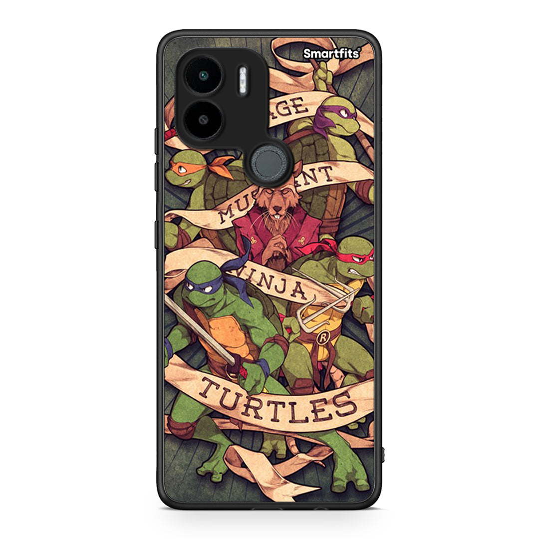 Θήκη Xiaomi Redmi A1+ / A2+ Ninja Turtles από τη Smartfits με σχέδιο στο πίσω μέρος και μαύρο περίβλημα | Xiaomi Redmi A1+ / A2+ Ninja Turtles Case with Colorful Back and Black Bezels