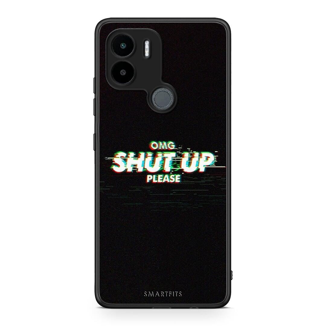 Θήκη Xiaomi Redmi A1+ / A2+ OMG ShutUp από τη Smartfits με σχέδιο στο πίσω μέρος και μαύρο περίβλημα | Xiaomi Redmi A1+ / A2+ OMG ShutUp Case with Colorful Back and Black Bezels