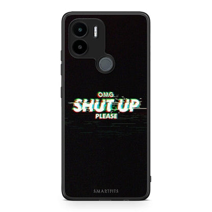 Θήκη Xiaomi Redmi A1+ / A2+ OMG ShutUp από τη Smartfits με σχέδιο στο πίσω μέρος και μαύρο περίβλημα | Xiaomi Redmi A1+ / A2+ OMG ShutUp Case with Colorful Back and Black Bezels