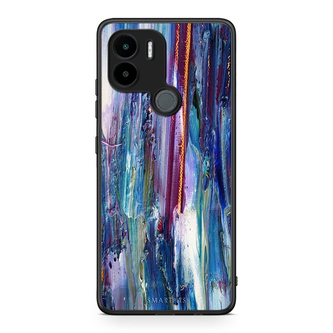 Θήκη Xiaomi Redmi A1+ / A2+ Paint Winter από τη Smartfits με σχέδιο στο πίσω μέρος και μαύρο περίβλημα | Xiaomi Redmi A1+ / A2+ Paint Winter Case with Colorful Back and Black Bezels