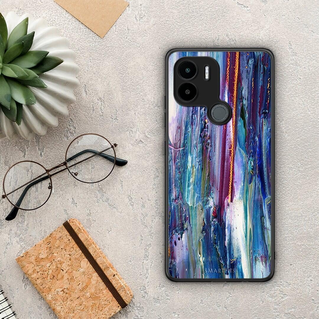 Θήκη Xiaomi Redmi A1+ / A2+ Paint Winter από τη Smartfits με σχέδιο στο πίσω μέρος και μαύρο περίβλημα | Xiaomi Redmi A1+ / A2+ Paint Winter Case with Colorful Back and Black Bezels
