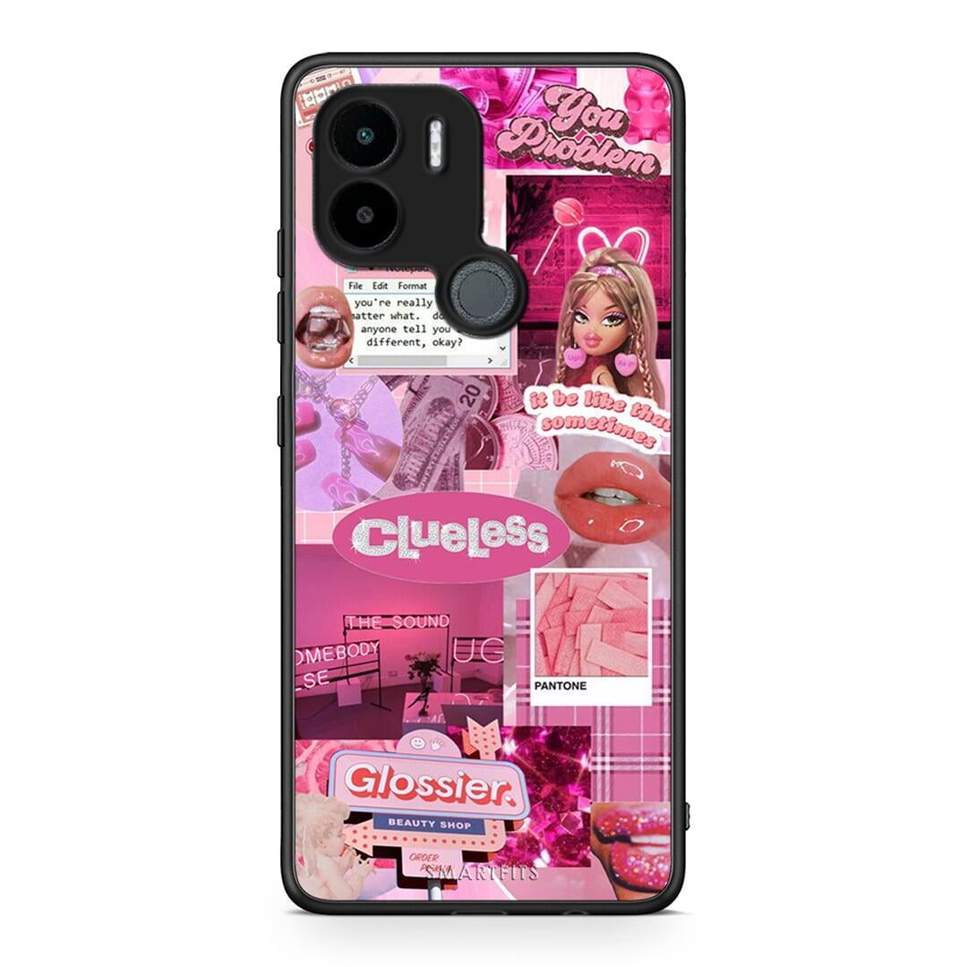 Θήκη Xiaomi Redmi A1+ / A2+ Pink Love από τη Smartfits με σχέδιο στο πίσω μέρος και μαύρο περίβλημα | Xiaomi Redmi A1+ / A2+ Pink Love Case with Colorful Back and Black Bezels