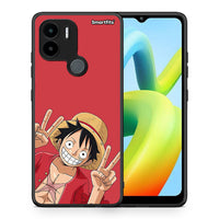 Thumbnail for Θήκη Xiaomi Redmi A1+ / A2+ Pirate Luffy από τη Smartfits με σχέδιο στο πίσω μέρος και μαύρο περίβλημα | Xiaomi Redmi A1+ / A2+ Pirate Luffy Case with Colorful Back and Black Bezels