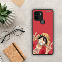 Thumbnail for Θήκη Xiaomi Redmi A1+ / A2+ Pirate Luffy από τη Smartfits με σχέδιο στο πίσω μέρος και μαύρο περίβλημα | Xiaomi Redmi A1+ / A2+ Pirate Luffy Case with Colorful Back and Black Bezels