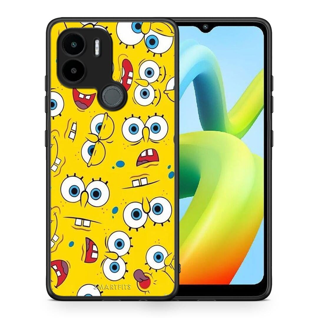 Θήκη Xiaomi Redmi A1+ / A2+ PopArt Sponge από τη Smartfits με σχέδιο στο πίσω μέρος και μαύρο περίβλημα | Xiaomi Redmi A1+ / A2+ PopArt Sponge Case with Colorful Back and Black Bezels