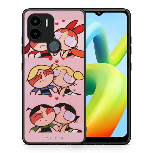 Θήκη Xiaomi Redmi A1+ / A2+ Puff Love από τη Smartfits με σχέδιο στο πίσω μέρος και μαύρο περίβλημα | Xiaomi Redmi A1+ / A2+ Puff Love Case with Colorful Back and Black Bezels